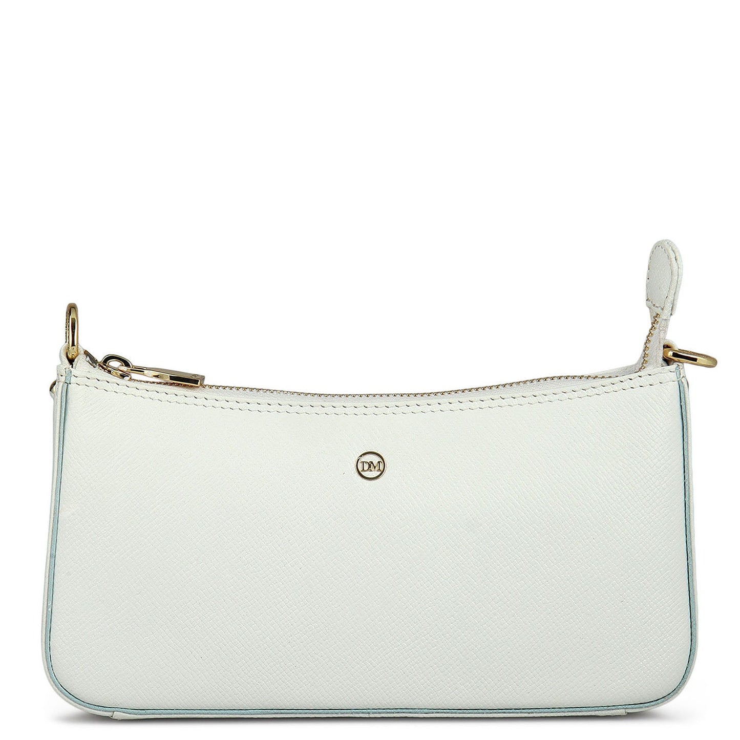 Monogram Franzy Leather Sling - Cloud Blue & White