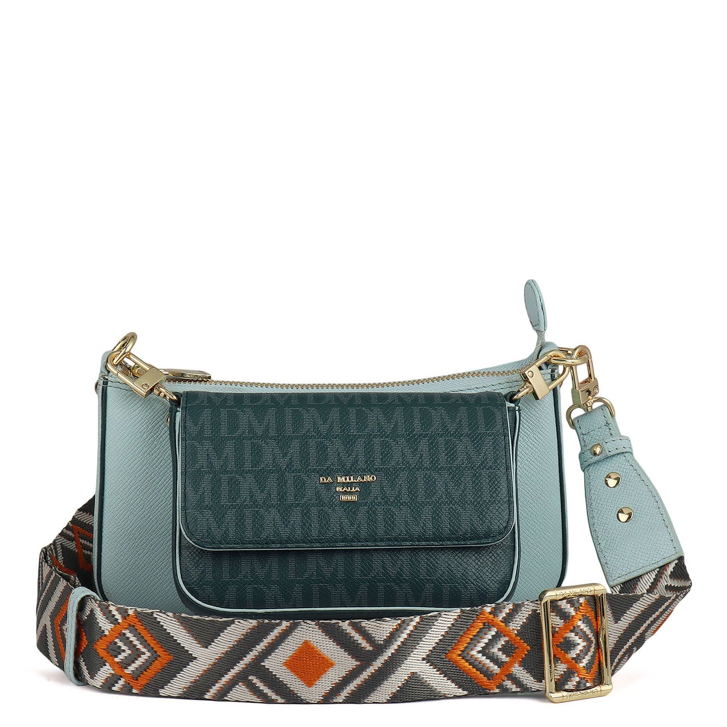 Monogram Franzy Leather Sling - Octane & Cloud Blue