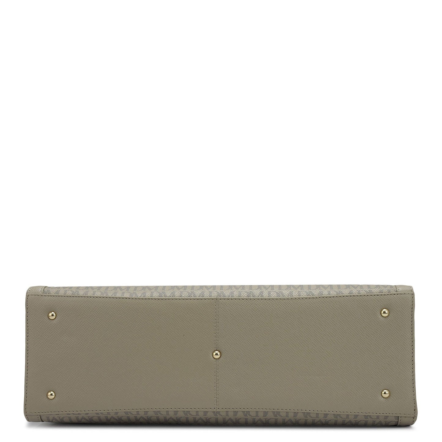 Large Monogram Leather Book Tote - Chalk
