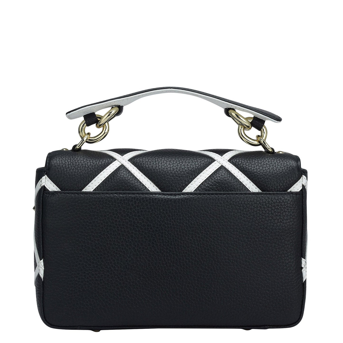 Small Quilting Wax Leather Sling - Black