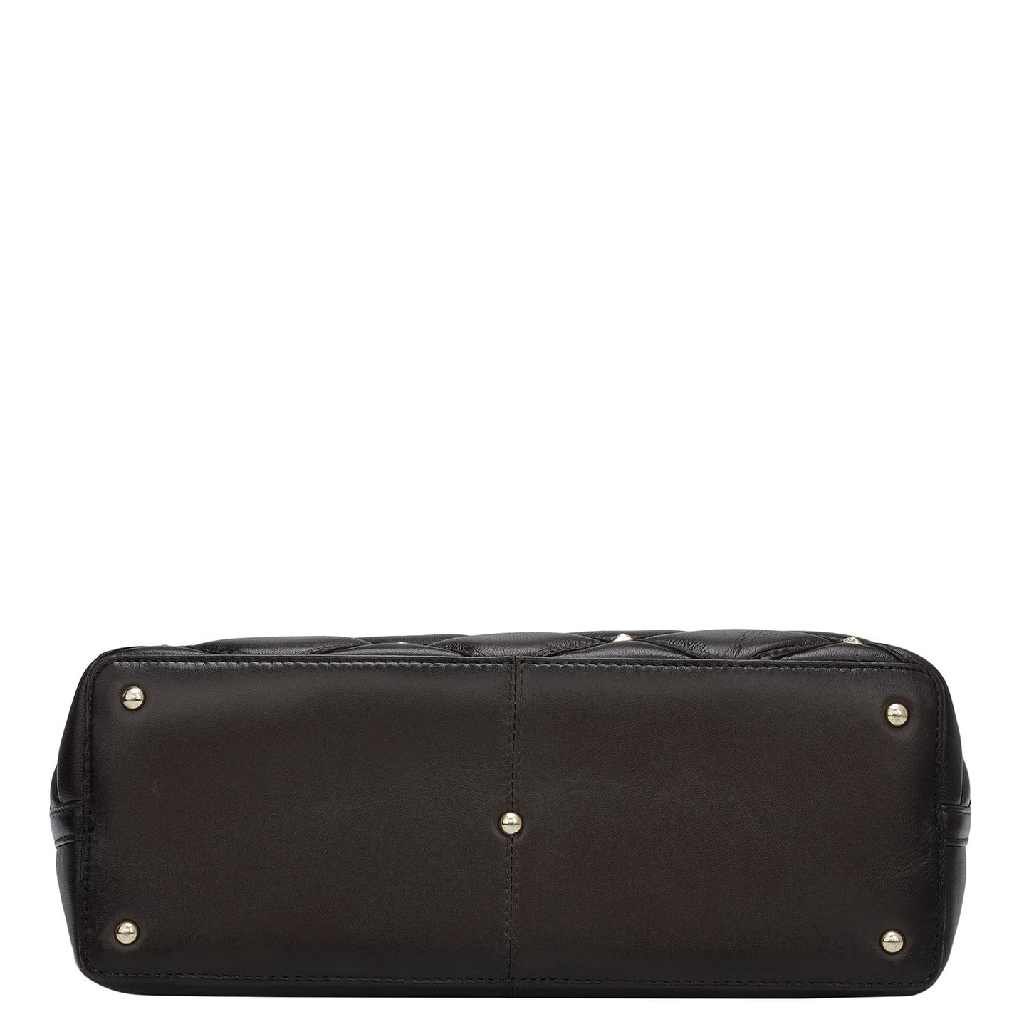 Medium Quilting Plain Leather Shoulder Bag - Brown