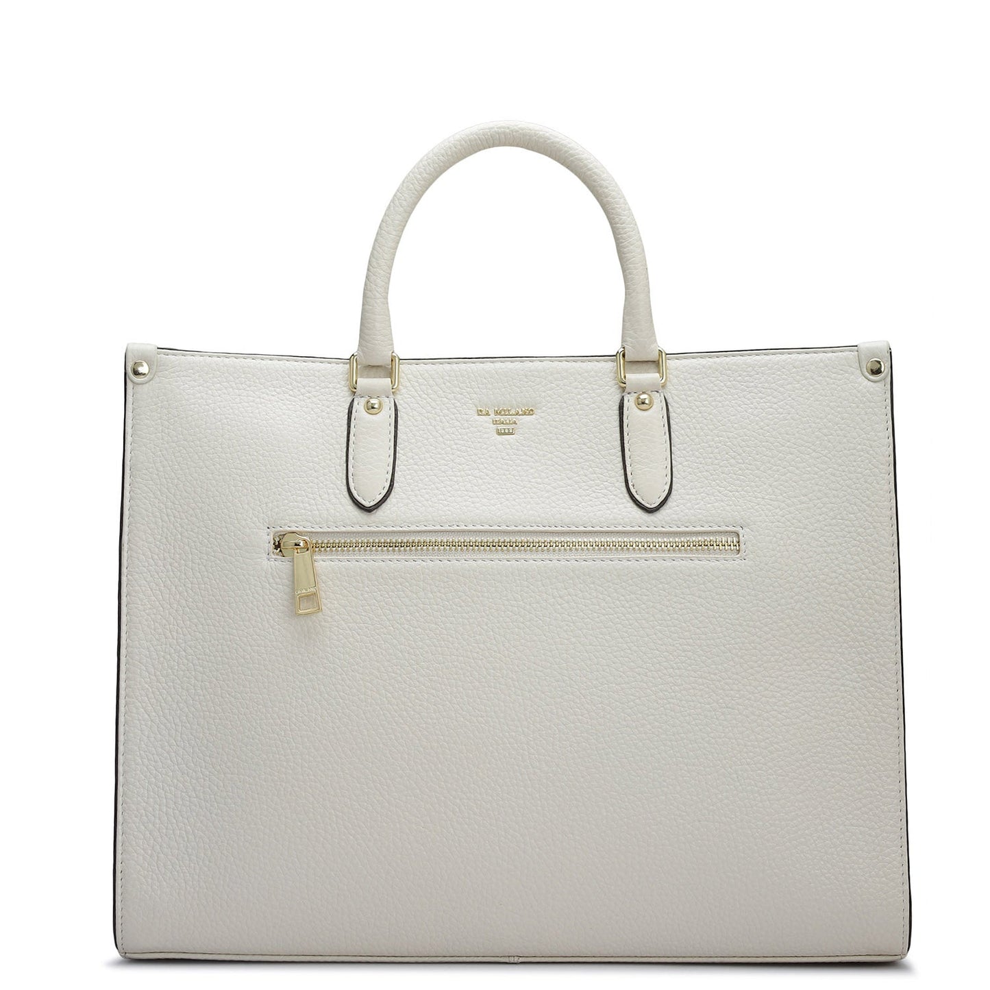 Medium Wax Leather Book Tote - Butter