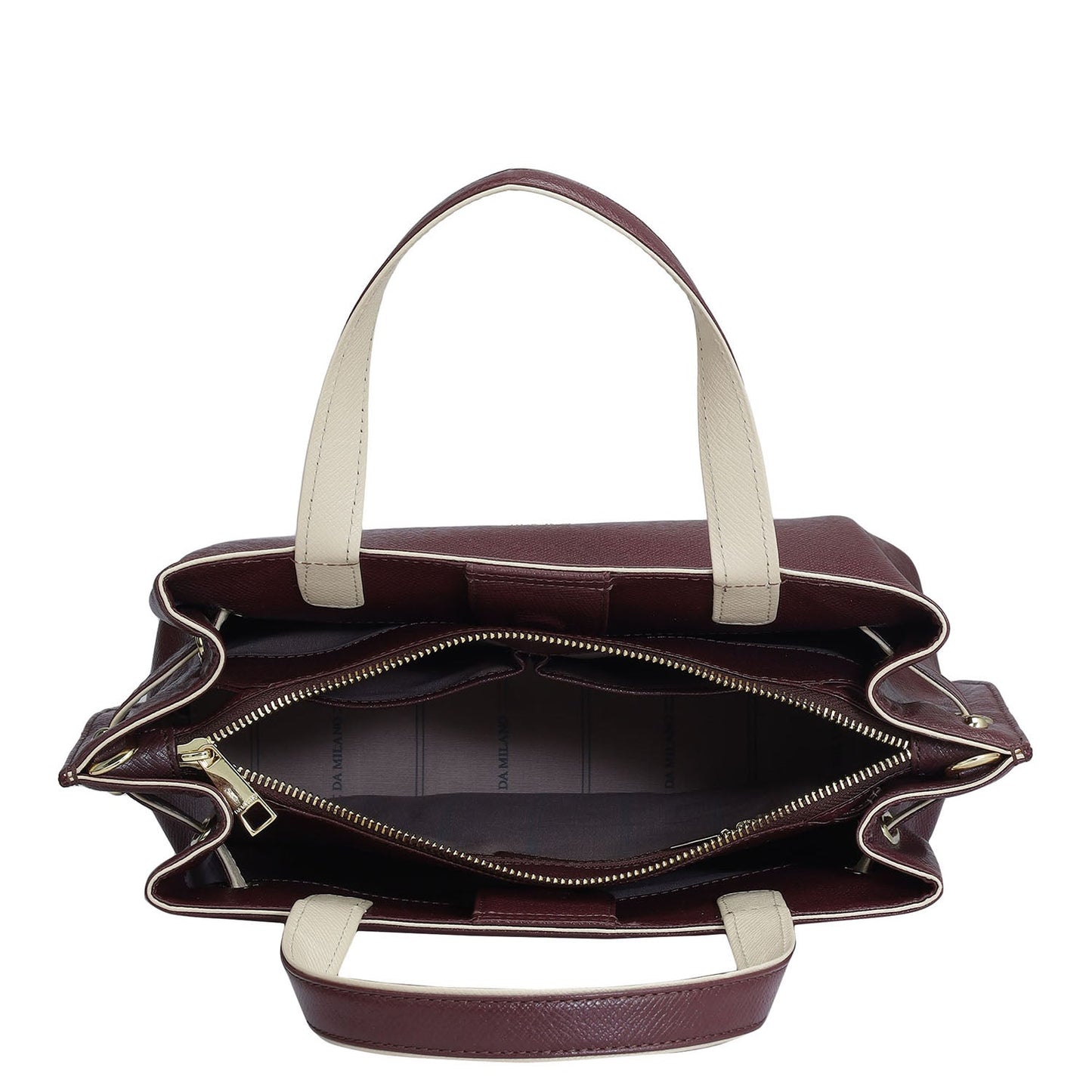 Medium Franzy Leather Satchel - Wine