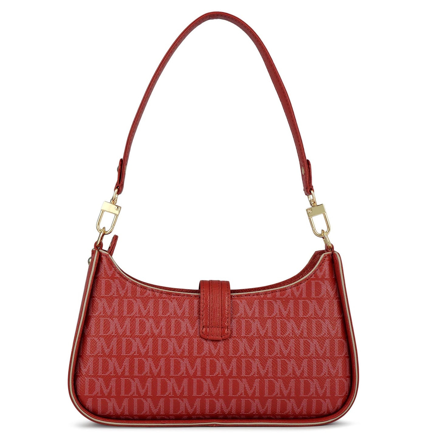 Monogram Franzy Leather Baguette - Brick