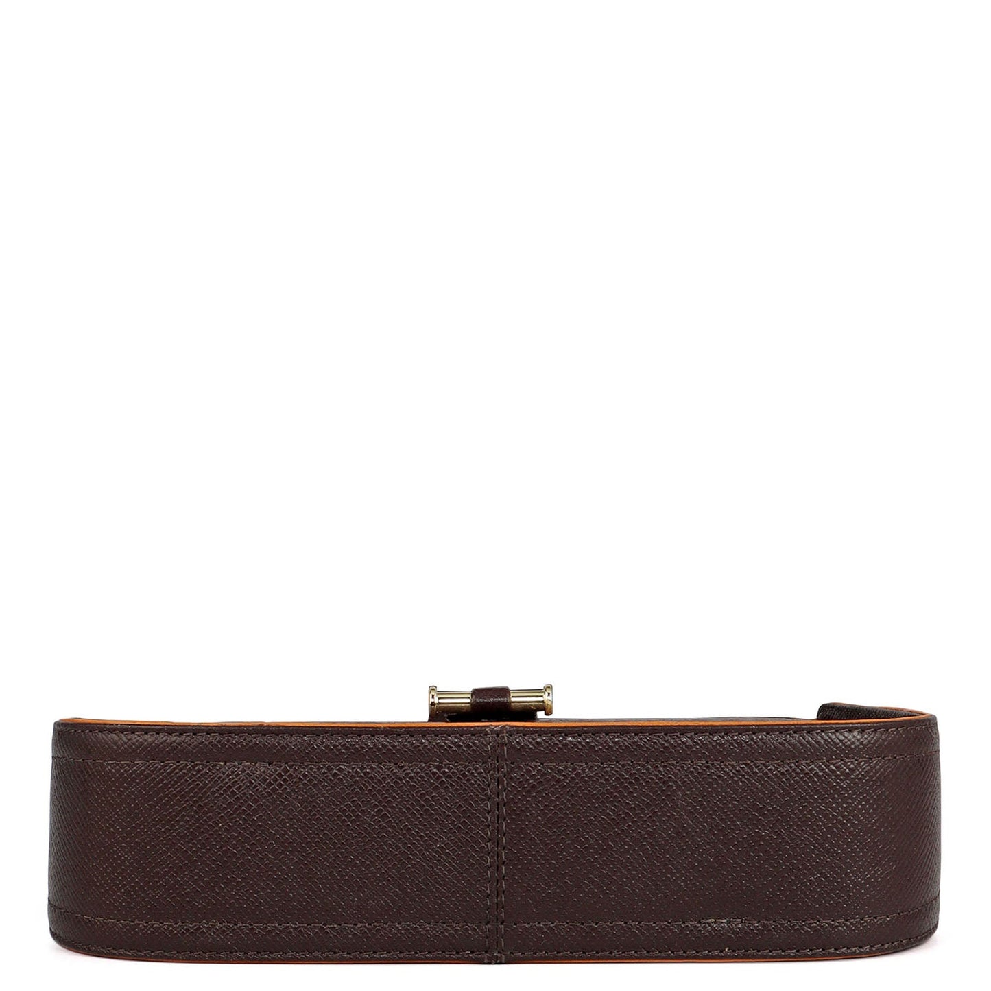 Monogram Franzy Leather Baguette - Chocolate