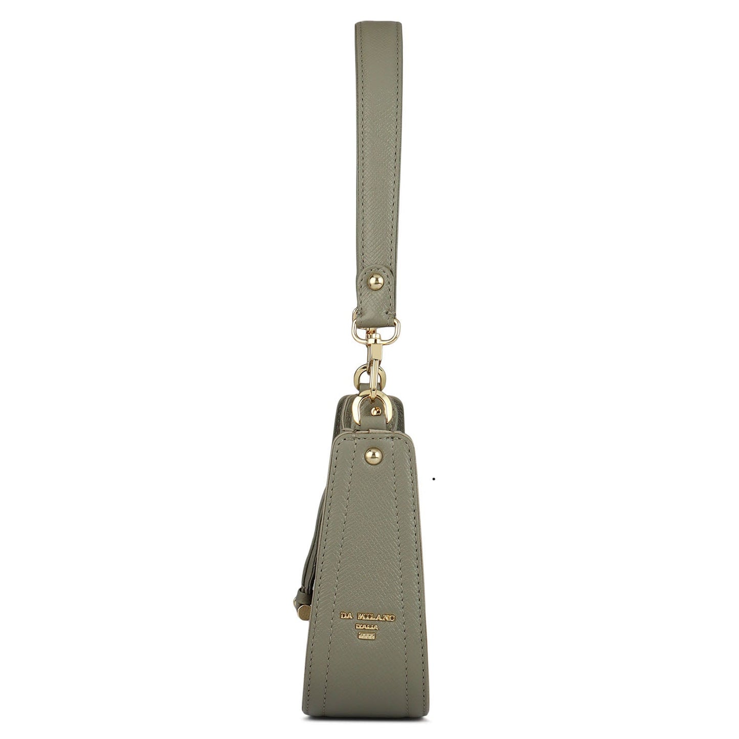 Monogram Franzy Leather Baguette - Stone Grey