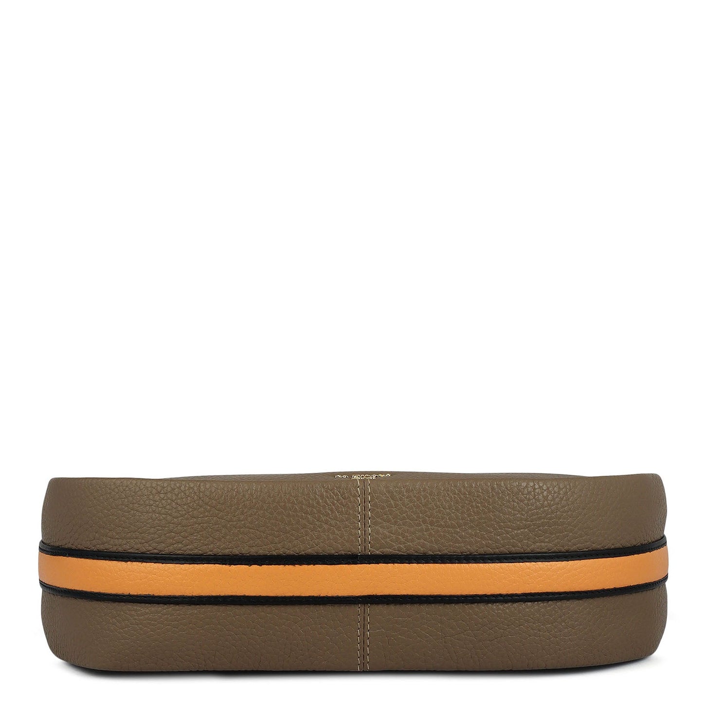 Medium Wax Leather Hobo - Greyish Taupe