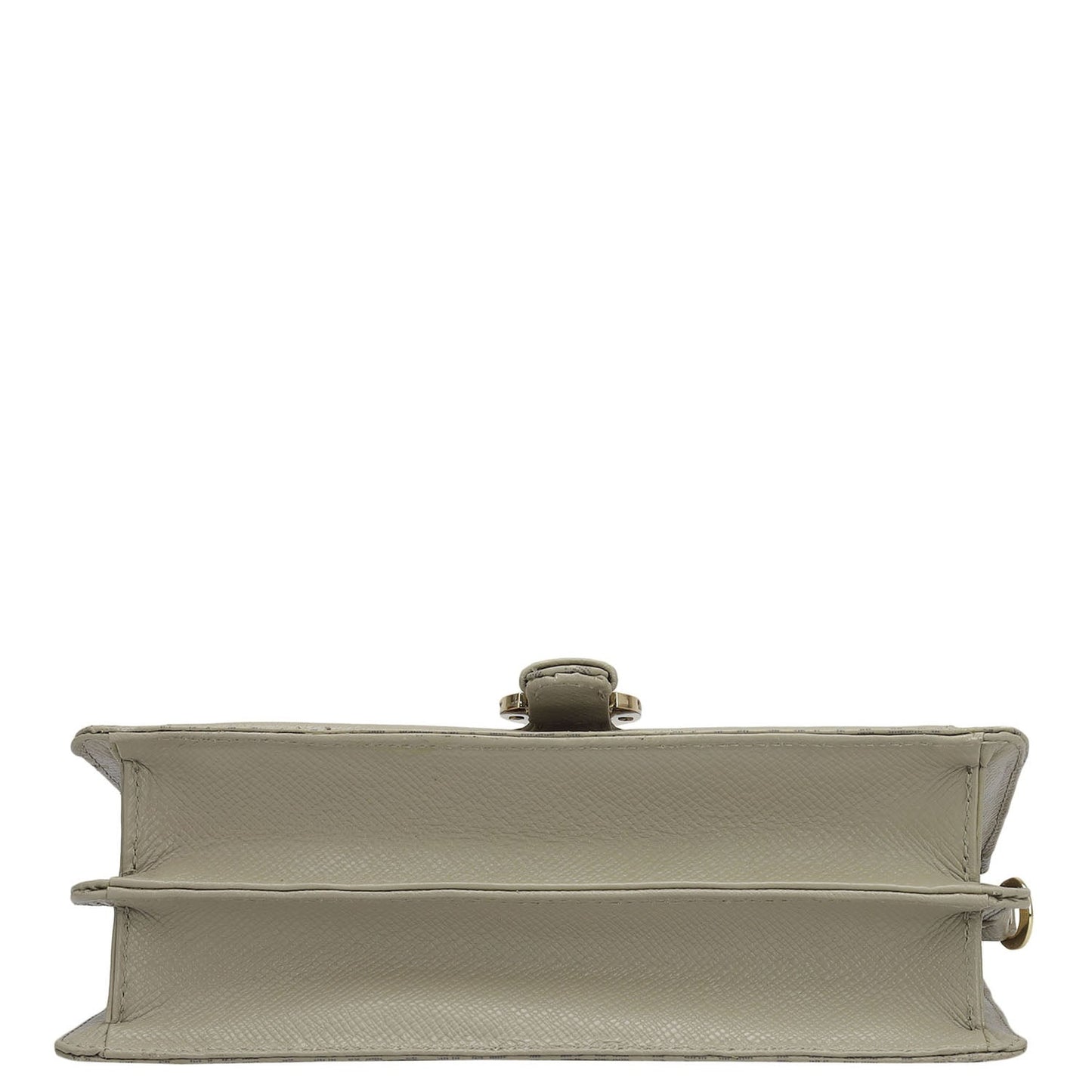 Small Monogram Franzy Leather Baguette - Chalk