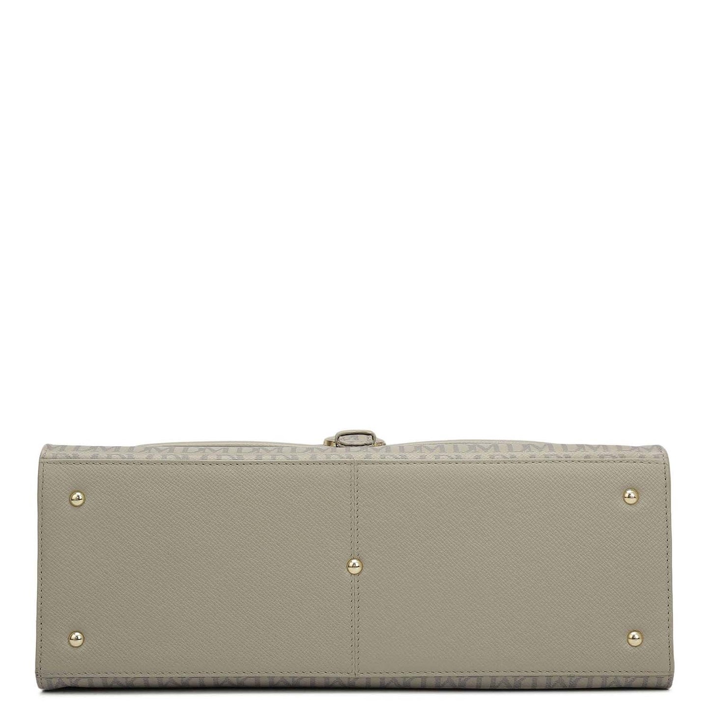 Medium Monogram Franzy Leather Satchel - Chalk
