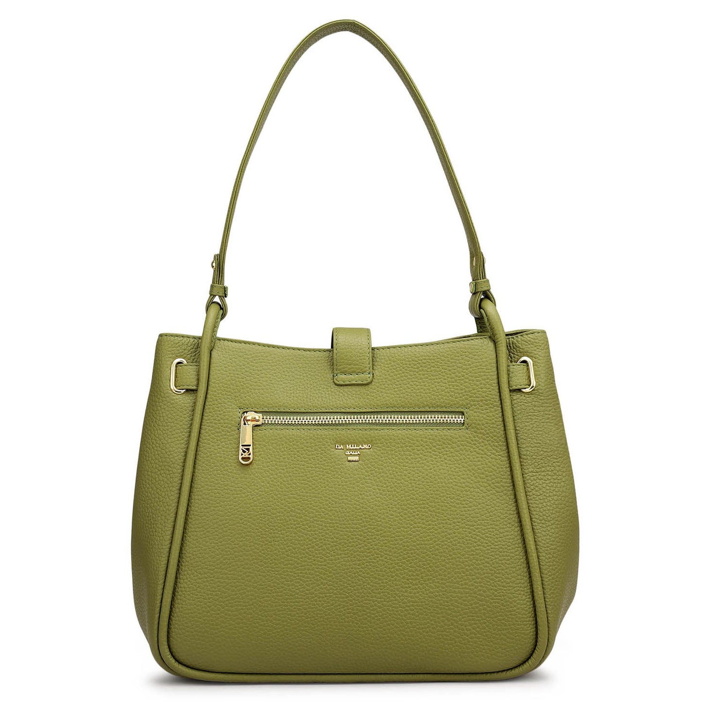 Medium Wax Leather Hobo - Fern