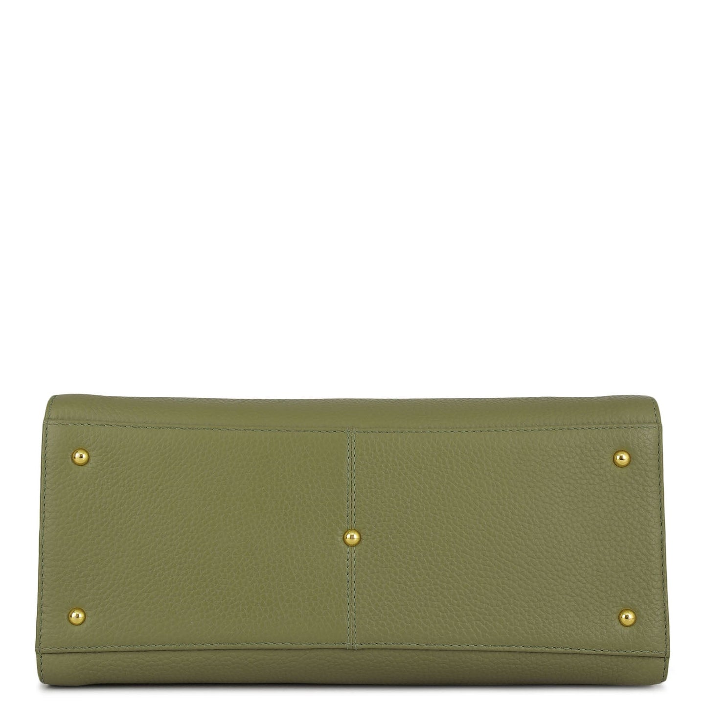 Medium Wax Leather Satchel - Fern