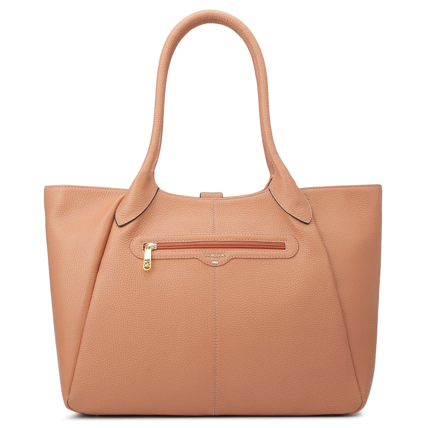 Large Wax Leather Tote - Terracotta