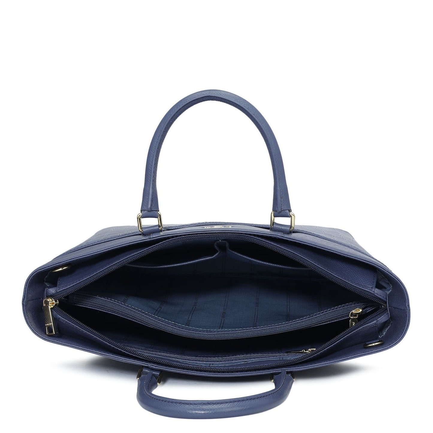 Medium Croco Franzy Leather Satchel - Stardust