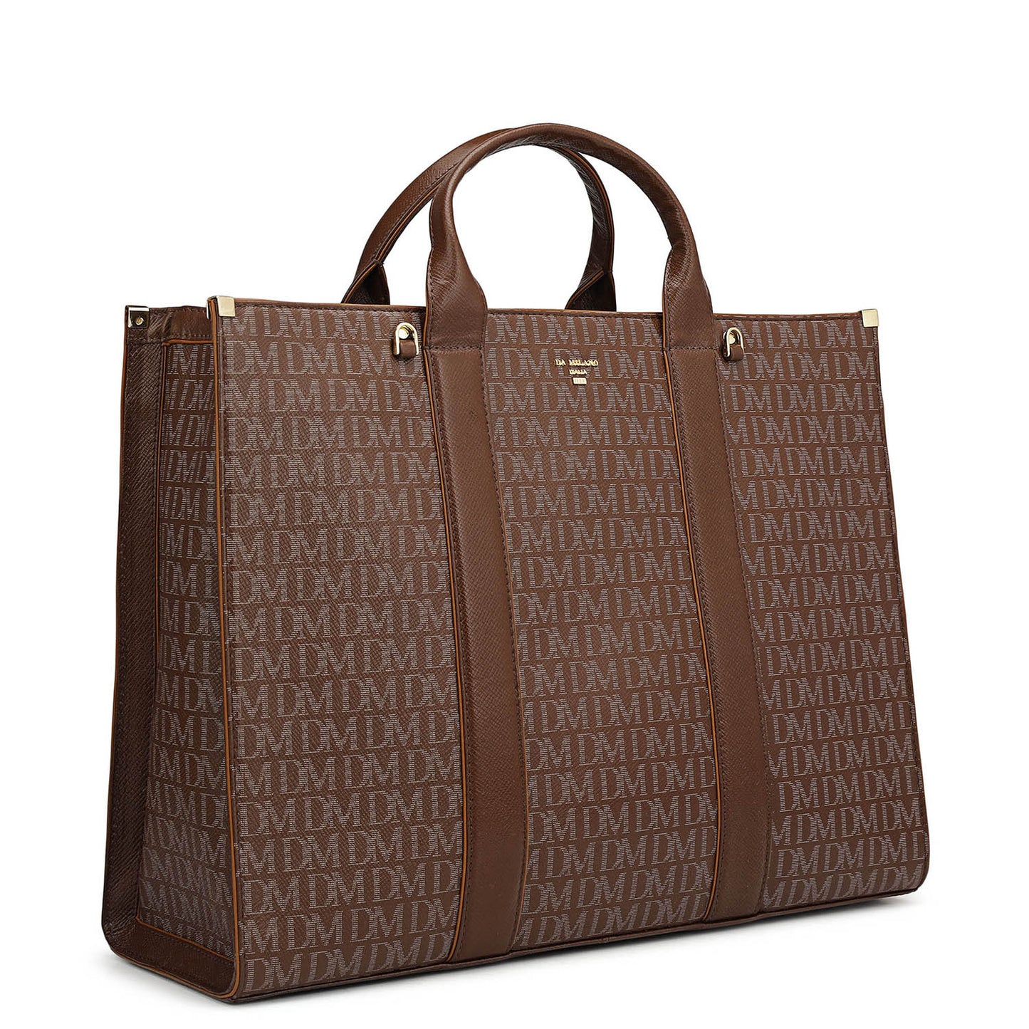 Large Monogram Leather Book Tote - Date