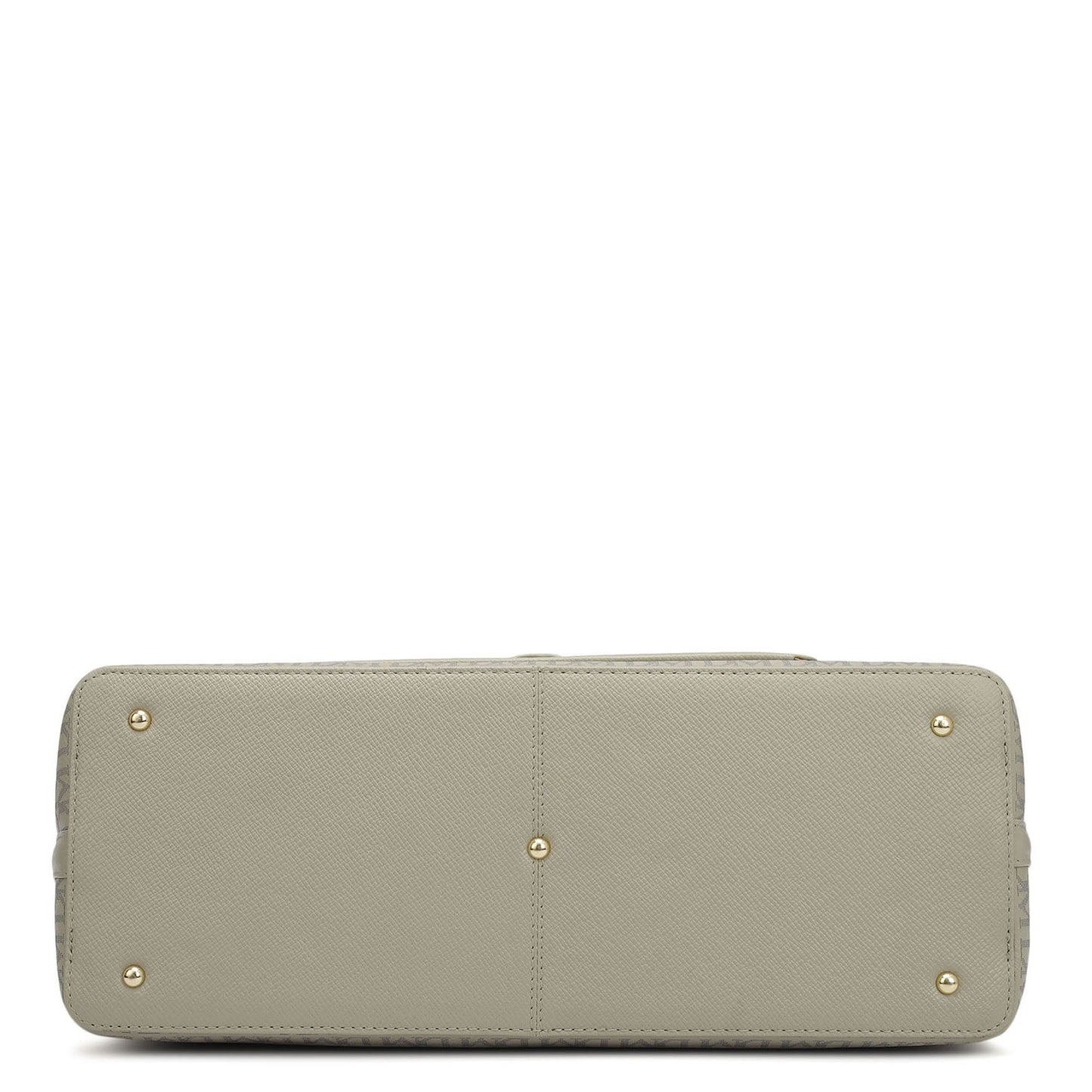 Large Monogram Franzy Leather Tote - Chalk