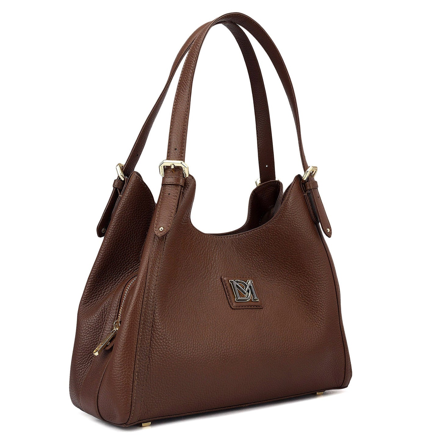 Medium Wax Leather Hobo - Espresso