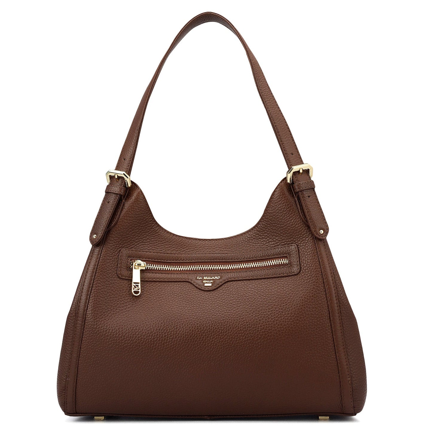 Medium Wax Leather Hobo - Espresso