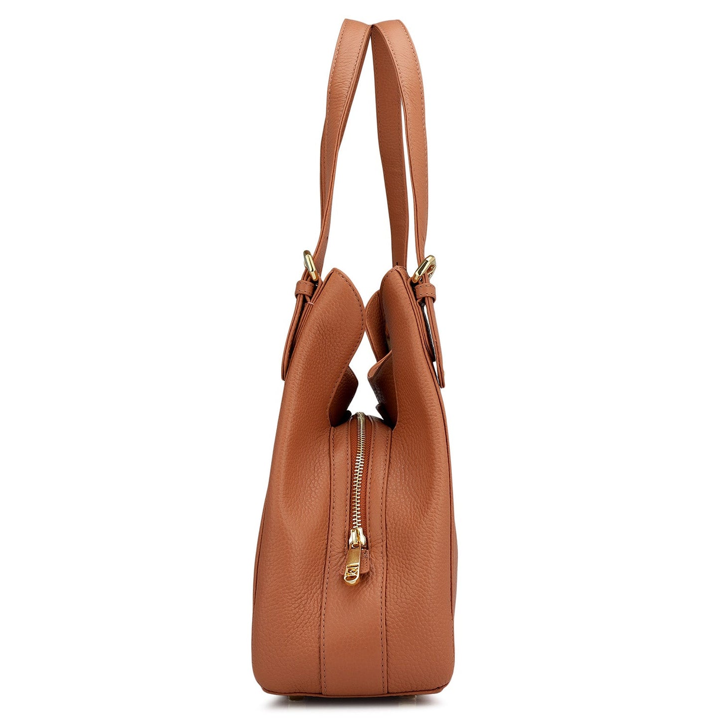 Medium Wax Leather Hobo - Terracotta