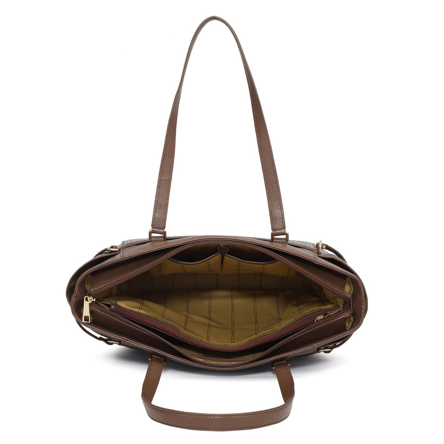 Medium Croco Franzy Leather Shoulder Bag - Date
