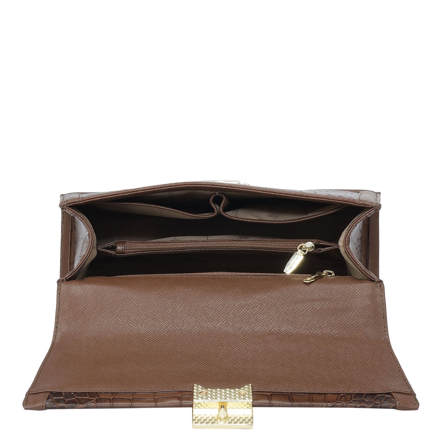 Medium Croco Franzy Leather Satchel - Date