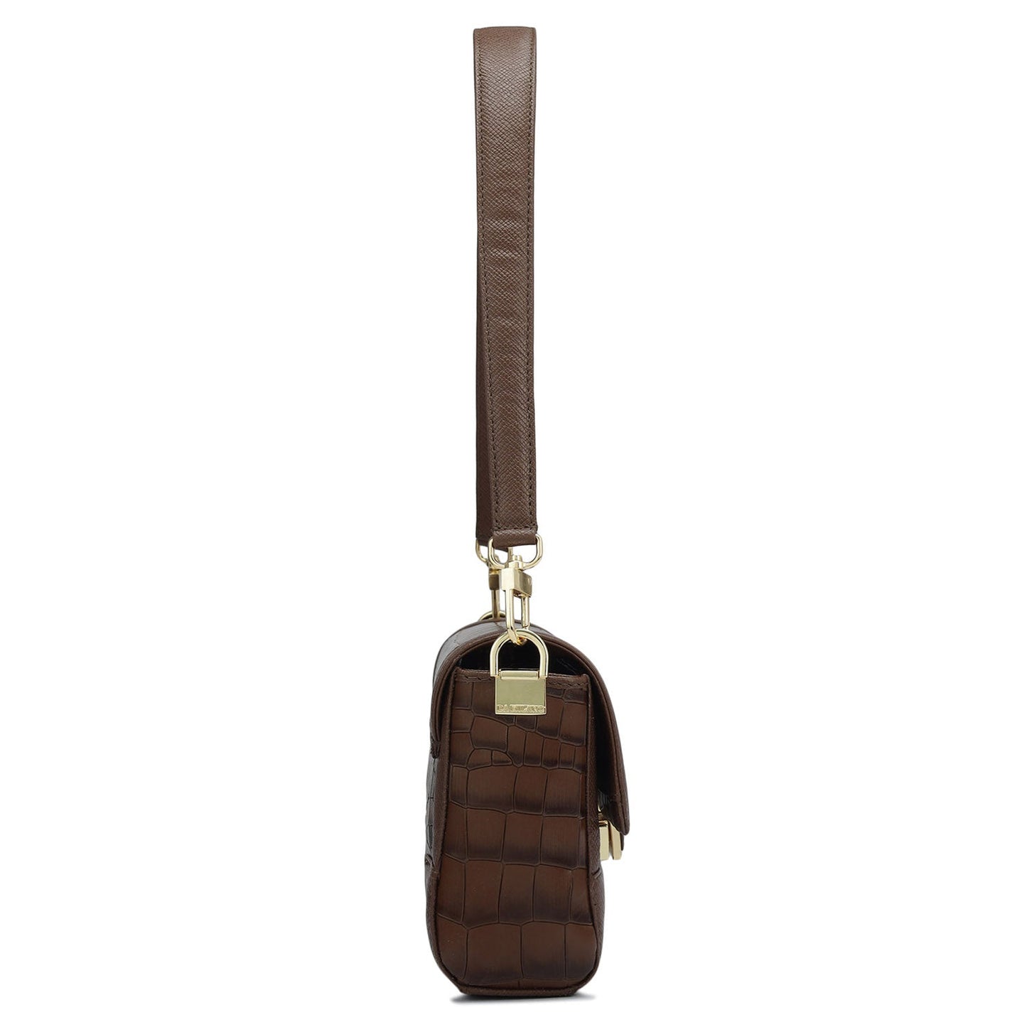 Small Croco Franzy Leather Baguette - Date