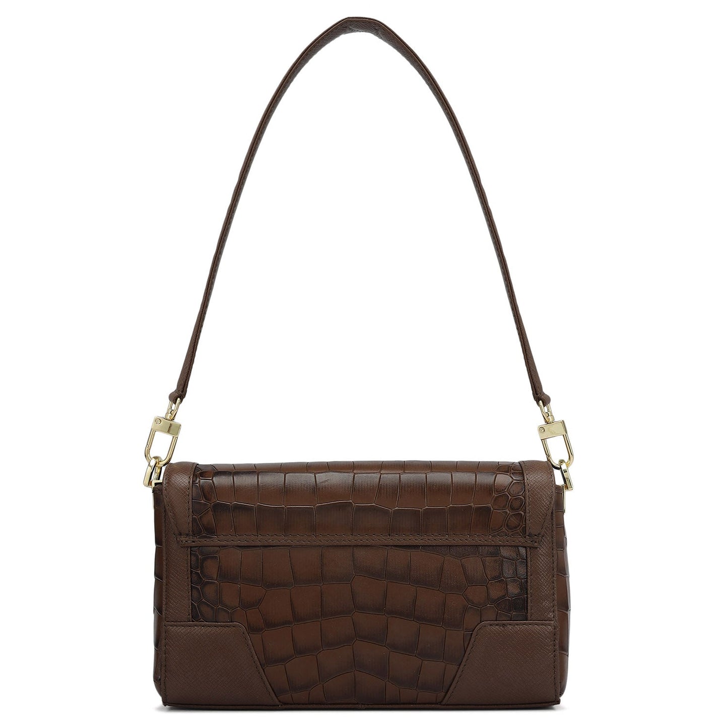 Small Croco Franzy Leather Baguette - Date