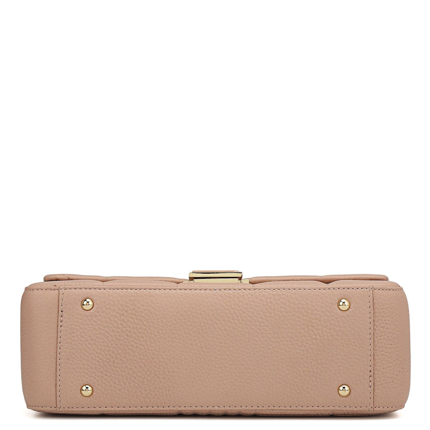 Medium Wax Stripe Leather Shoulder Bag - Feather