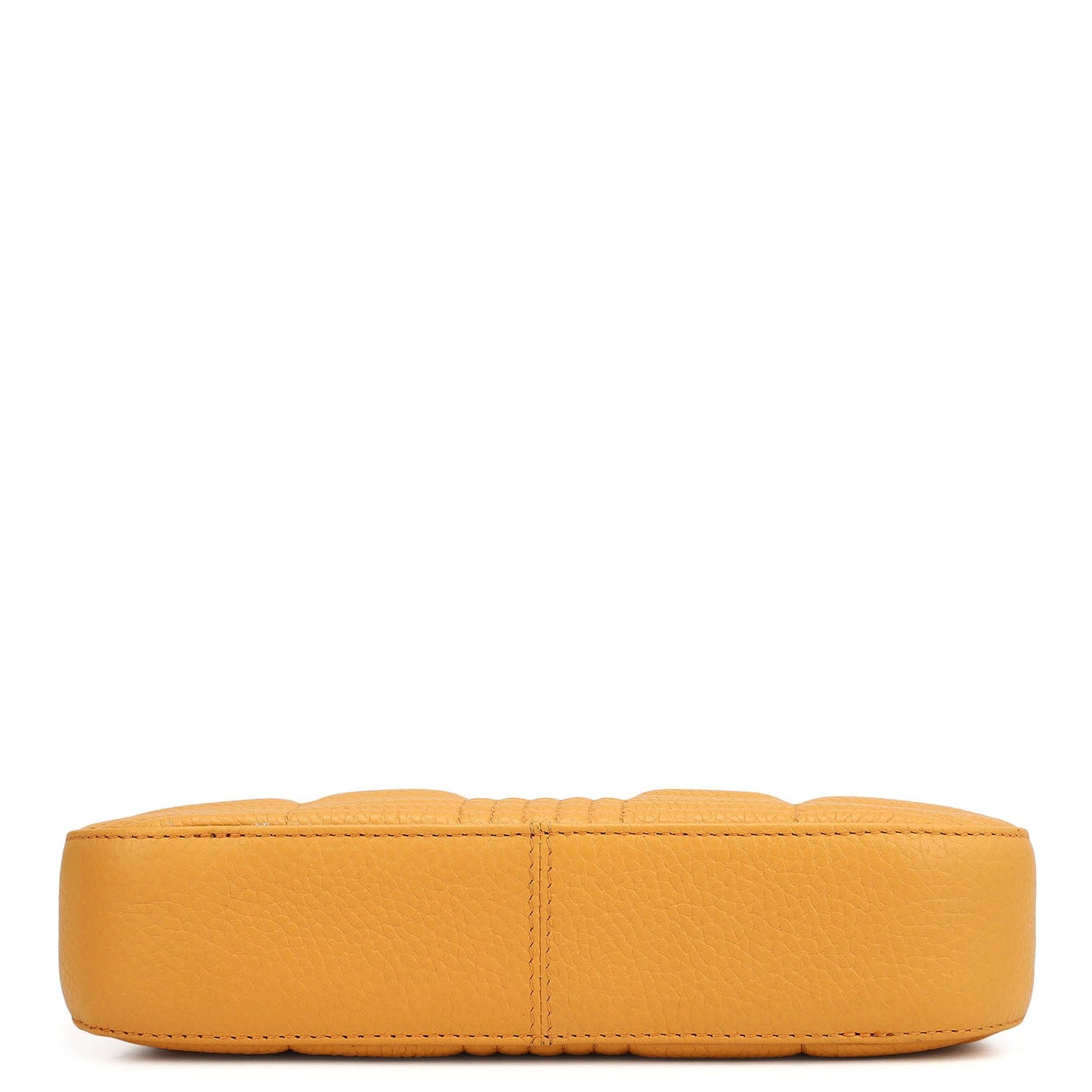 Small Wax Stripe Leather Baguette - Apricot Crush