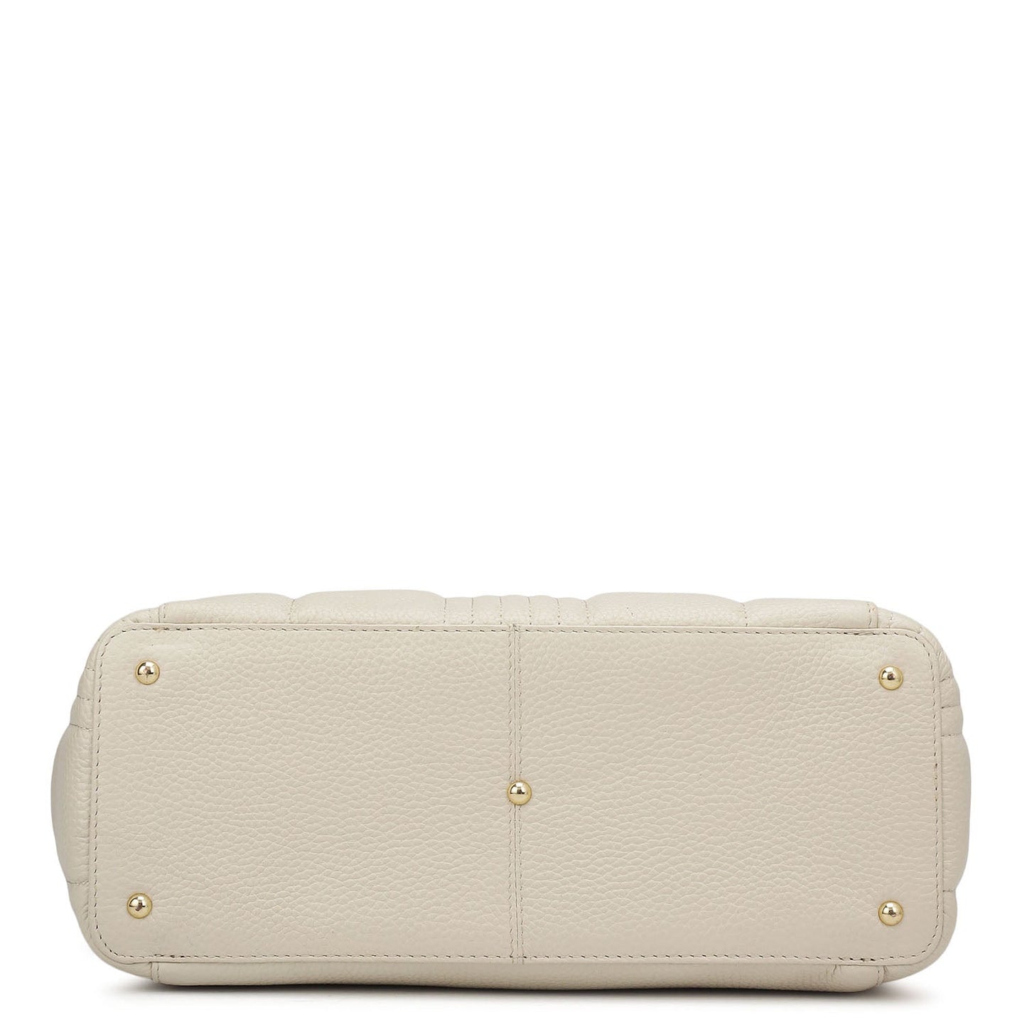 Medium Wax Stripe Leather Tote - Butter