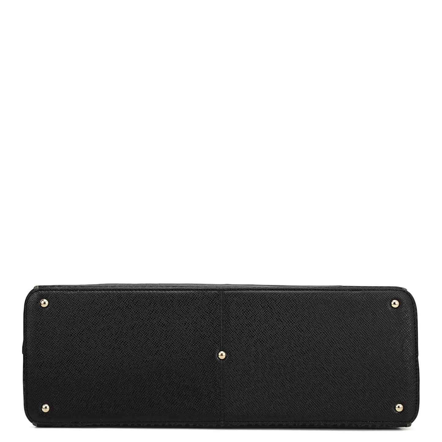 Medium Monogram Leather Book Tote - Black