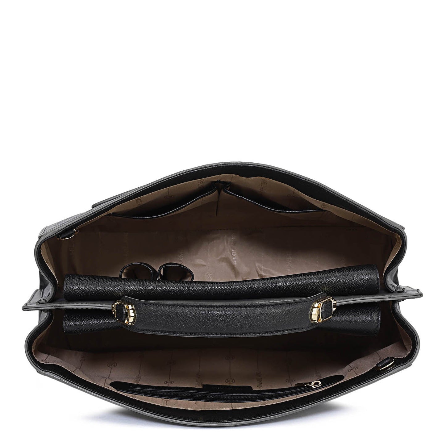 Medium Monogram Leather Book Tote - Black
