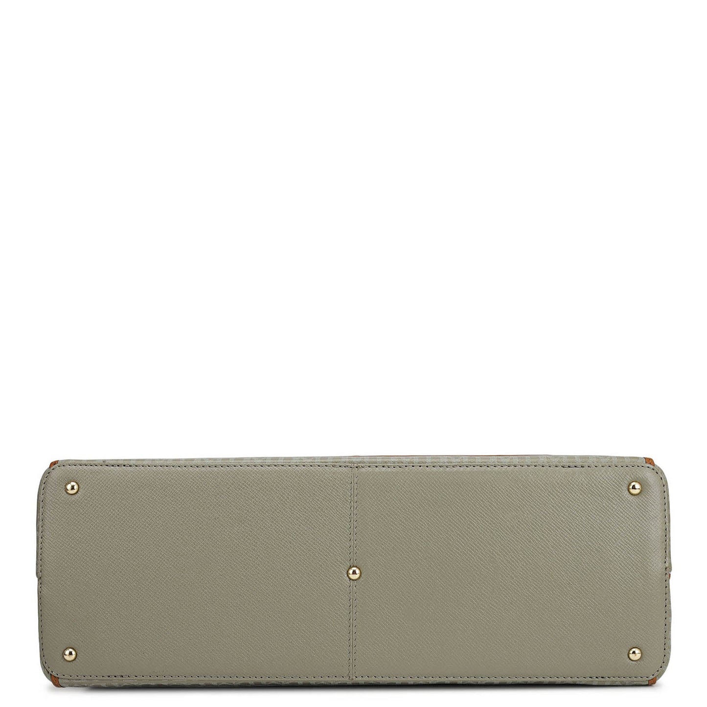 Medium Monogram Leather Book Tote - Stone Grey