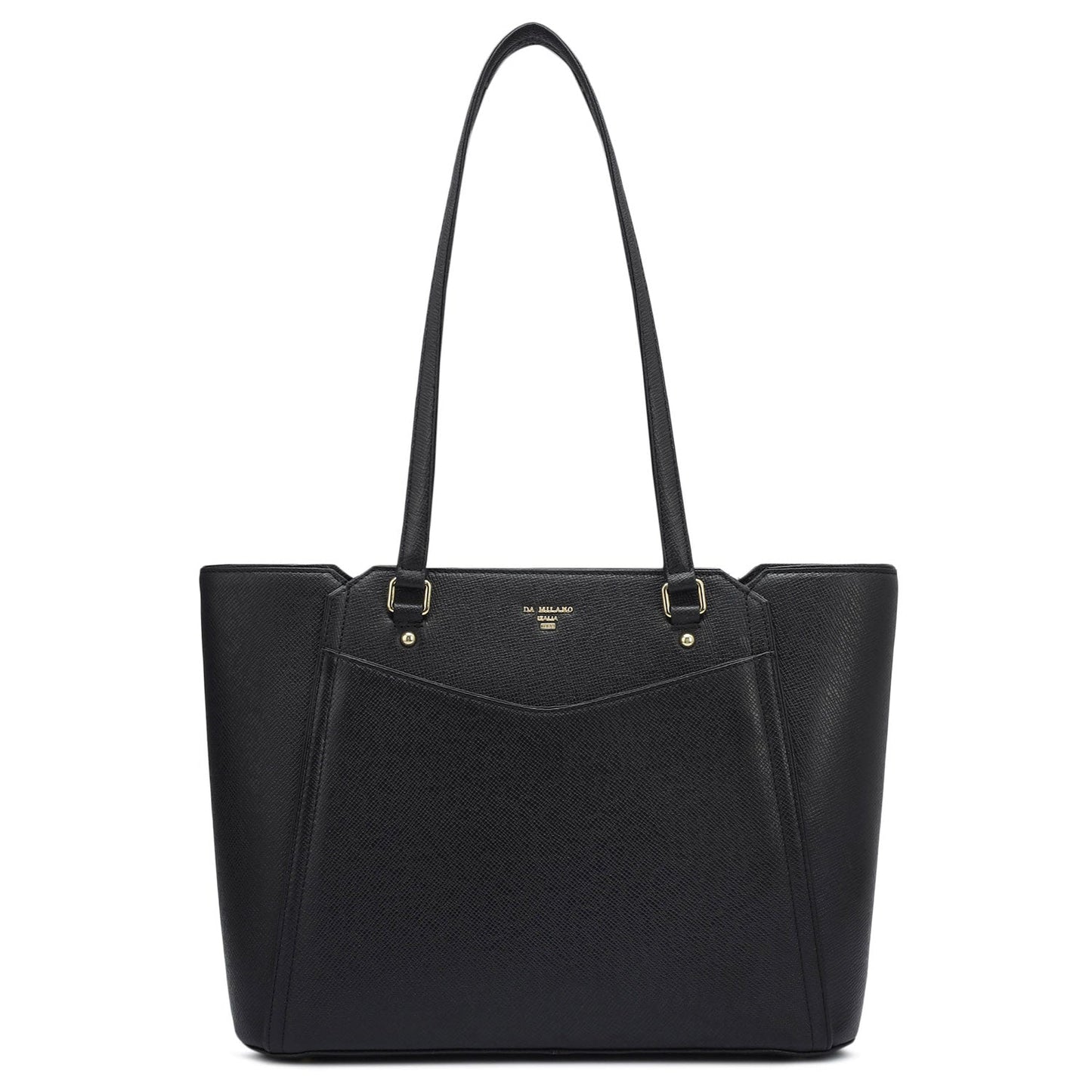 Small Franzy Leather Tote - Black