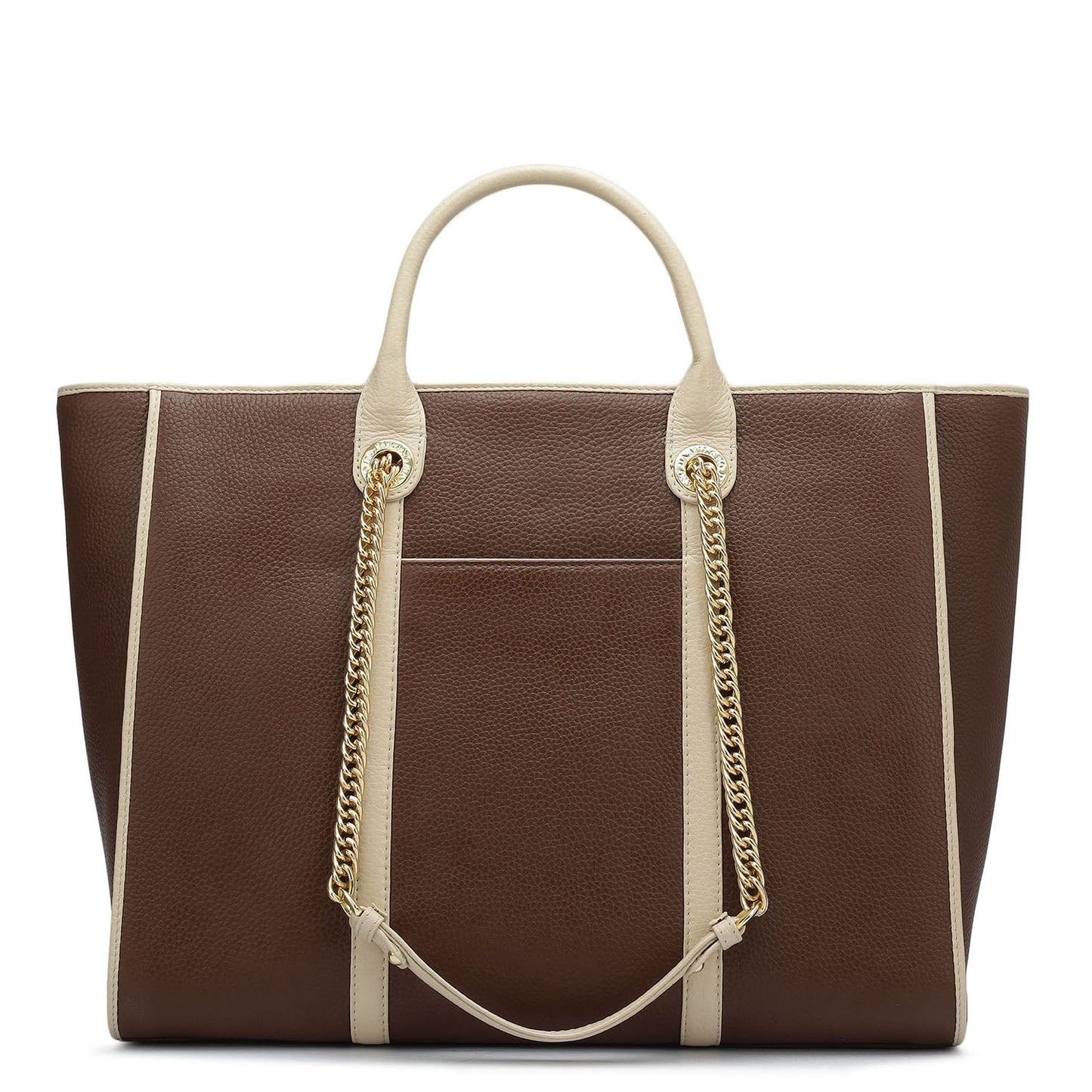 Large Wax Leather Satchel - Espresso