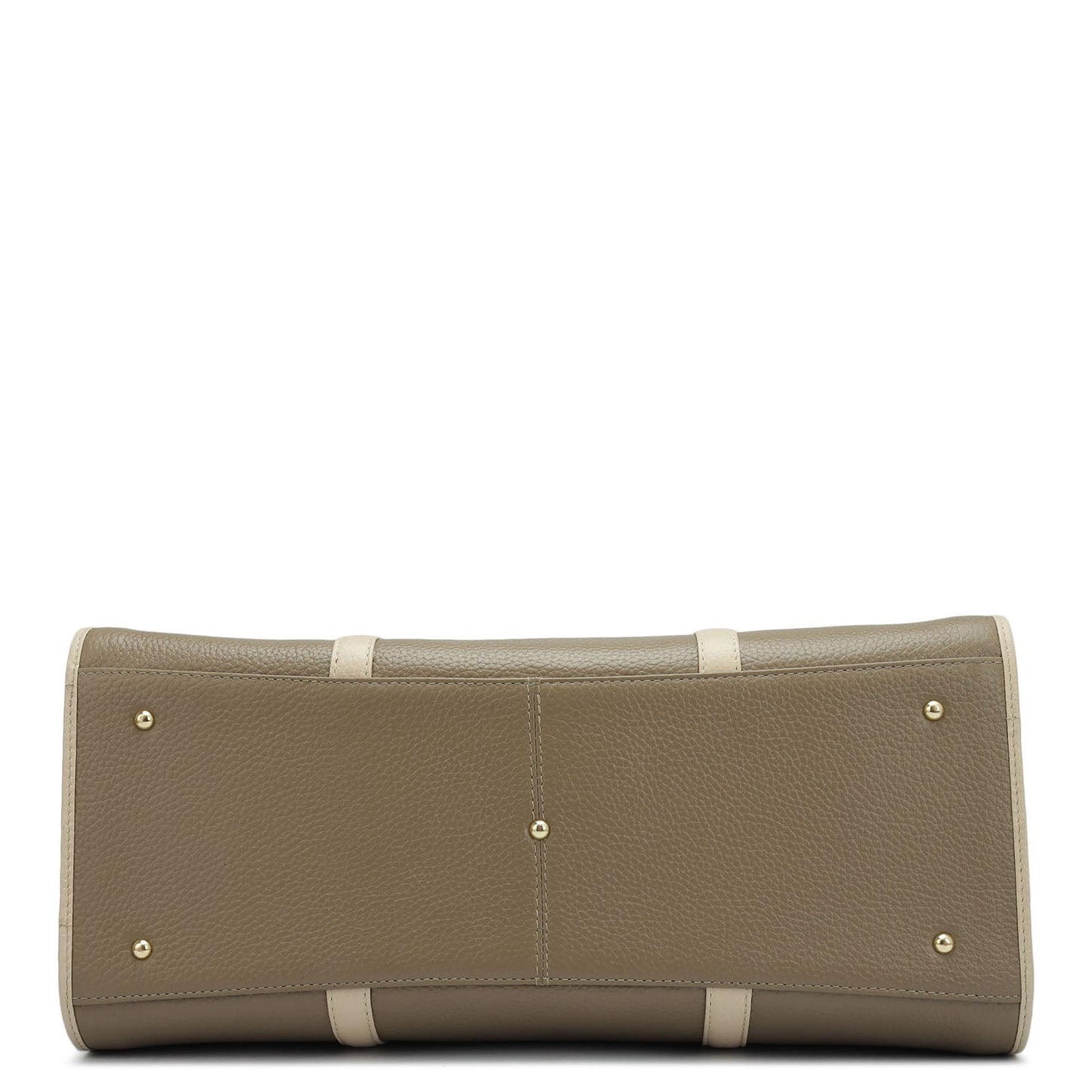 Large Wax Leather Satchel - Greyish Taupe