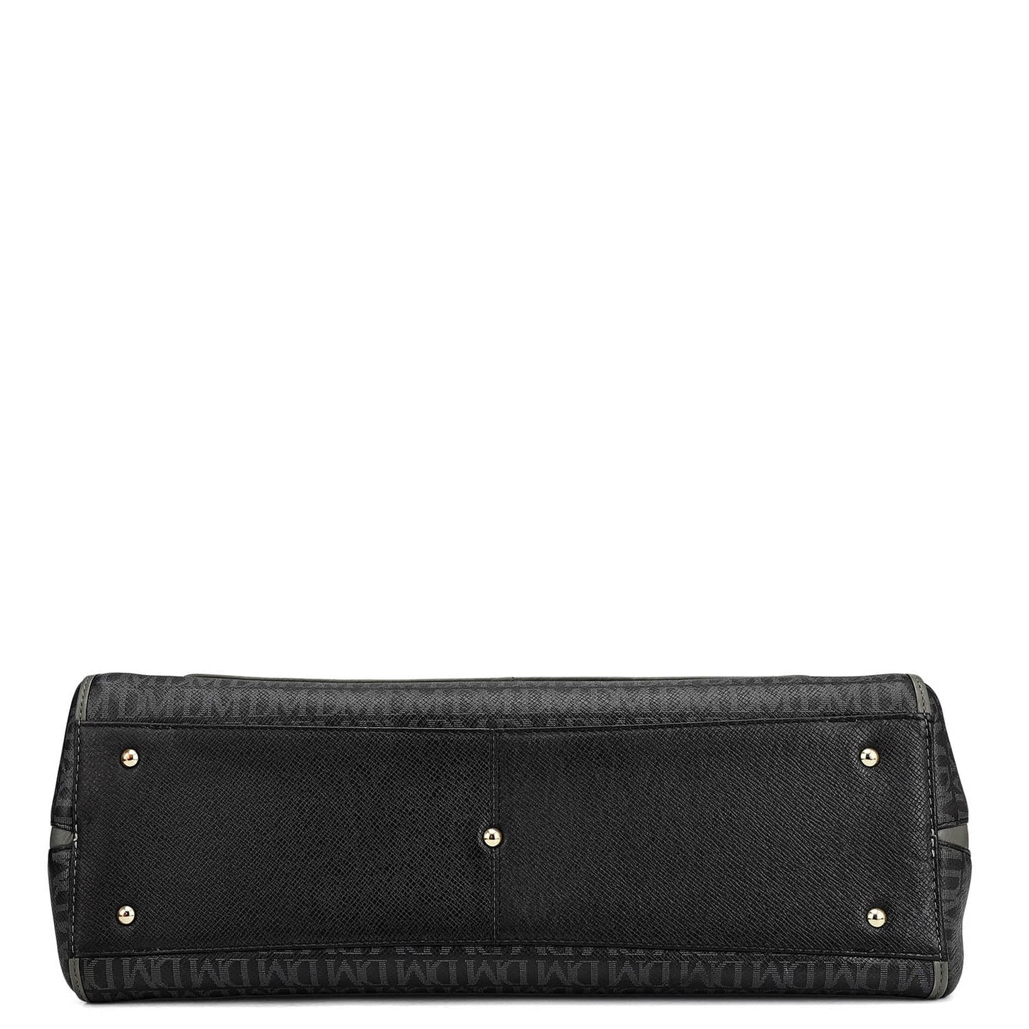 Medium Monogram Leather Shoulder Bag - Black