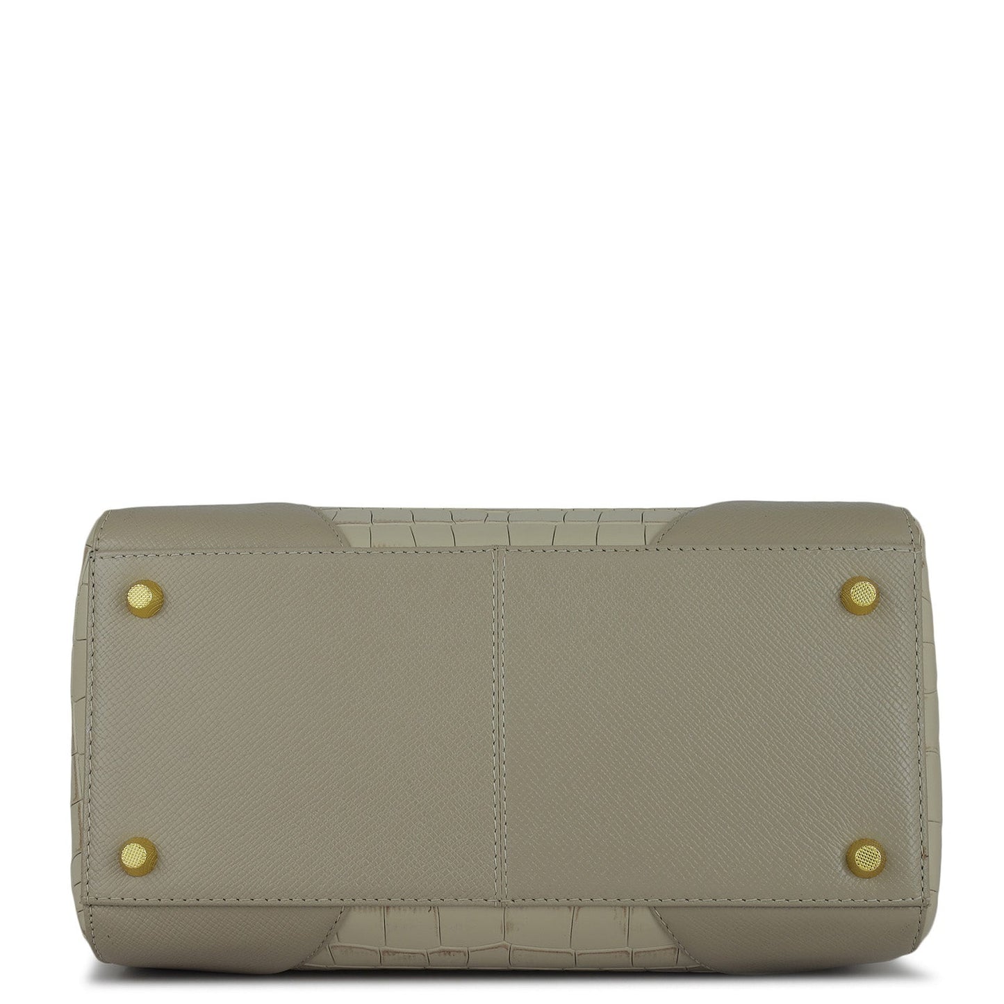 Medium Croco Franzy Leather Satchel - Frost