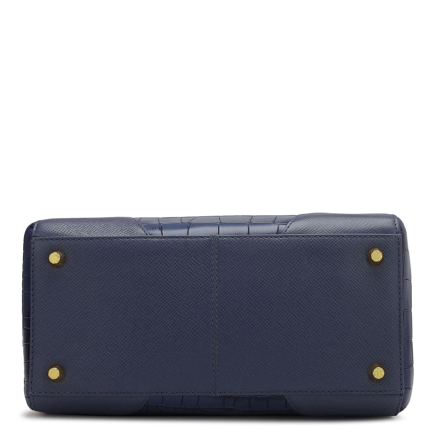 Medium Croco Franzy Leather Satchel - Stardust
