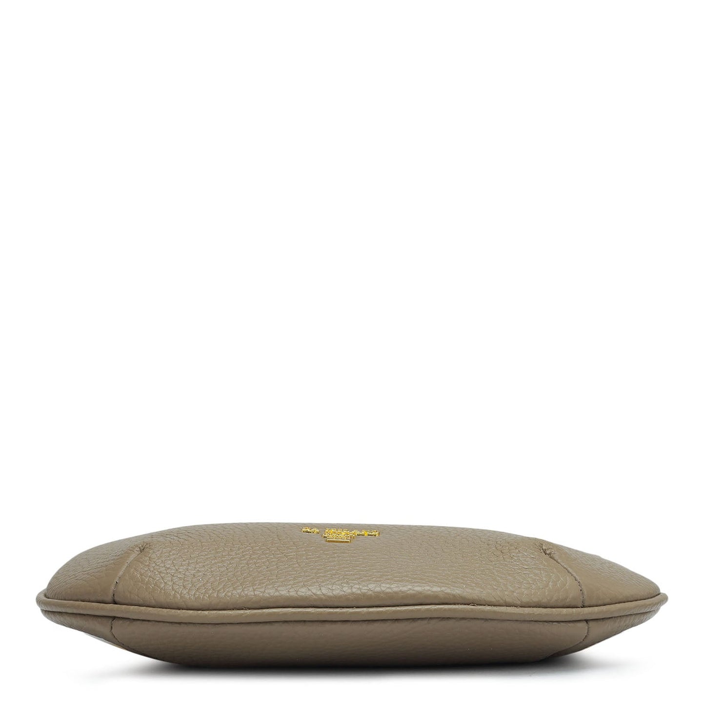 Small Wax Leather Baguette - Greyish Taupe