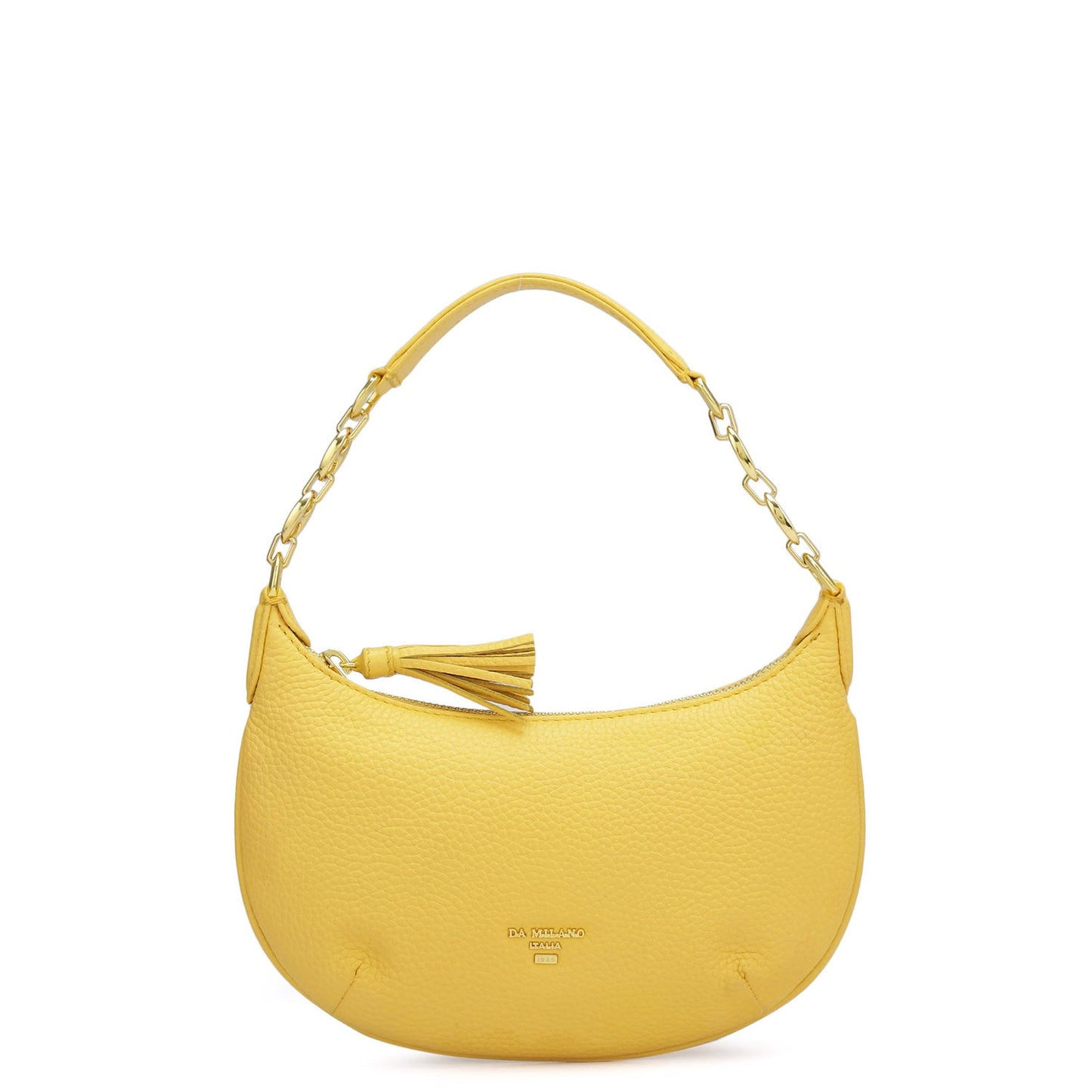 Small Wax Leather Baguette - Mimosa