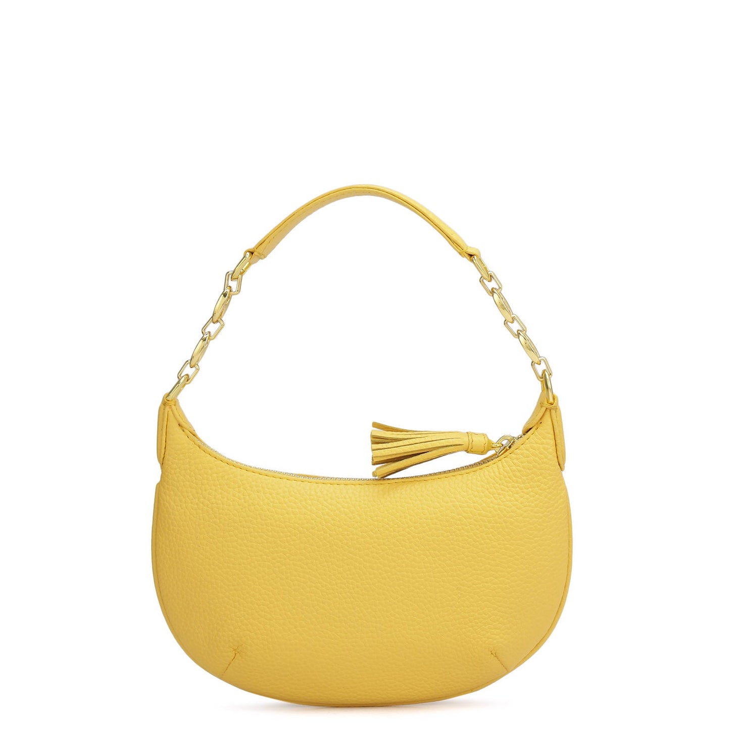 Small Wax Leather Baguette - Mimosa