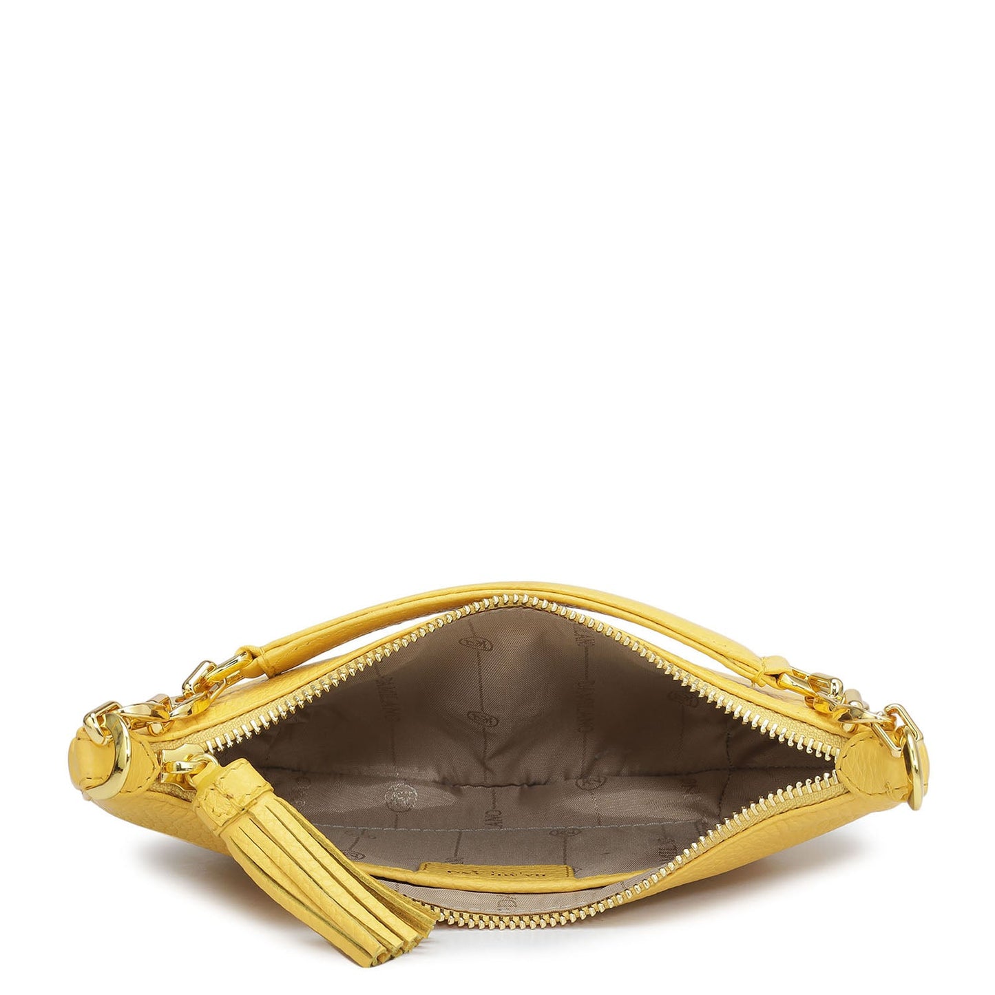 Small Wax Leather Baguette - Mimosa