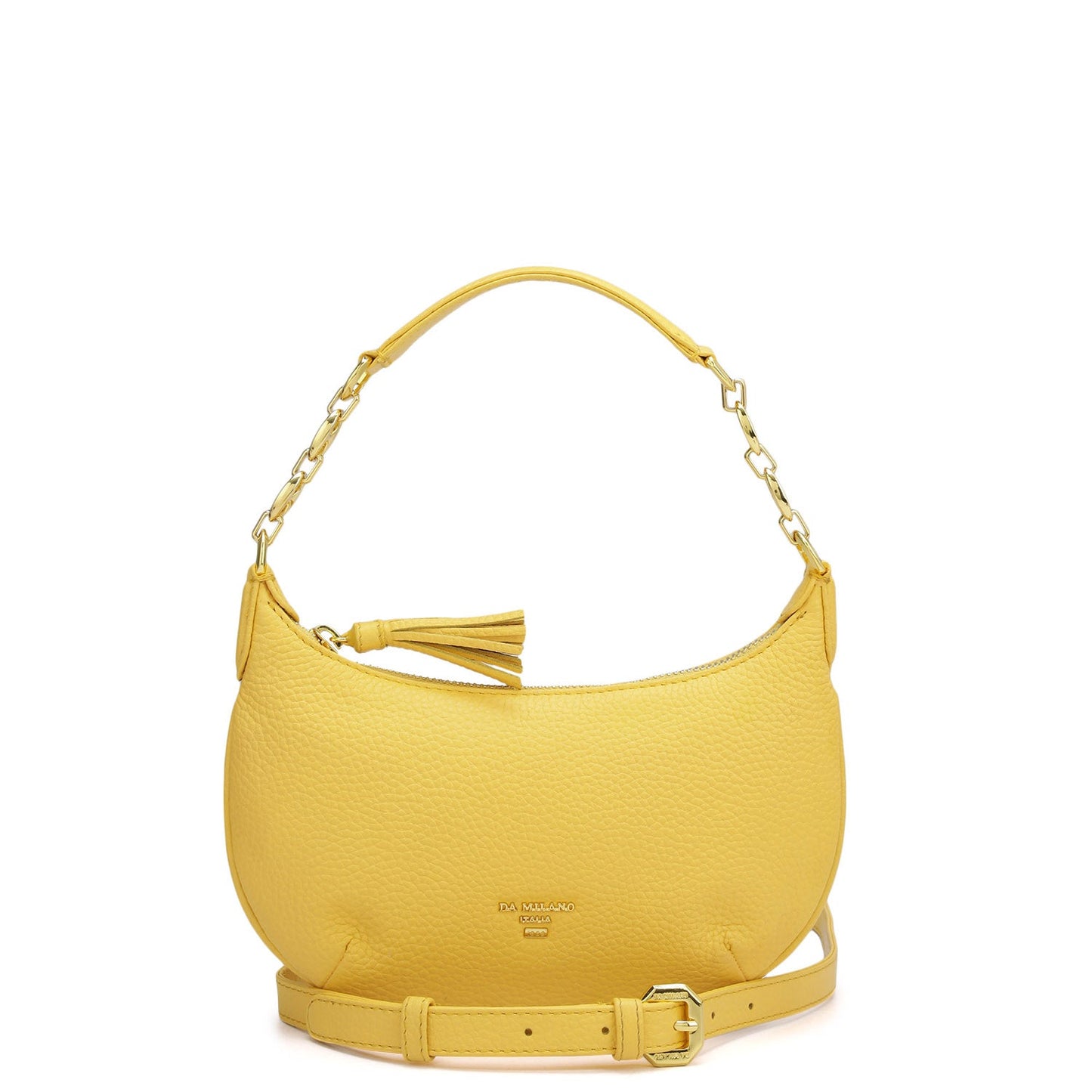Small Wax Leather Baguette - Mimosa
