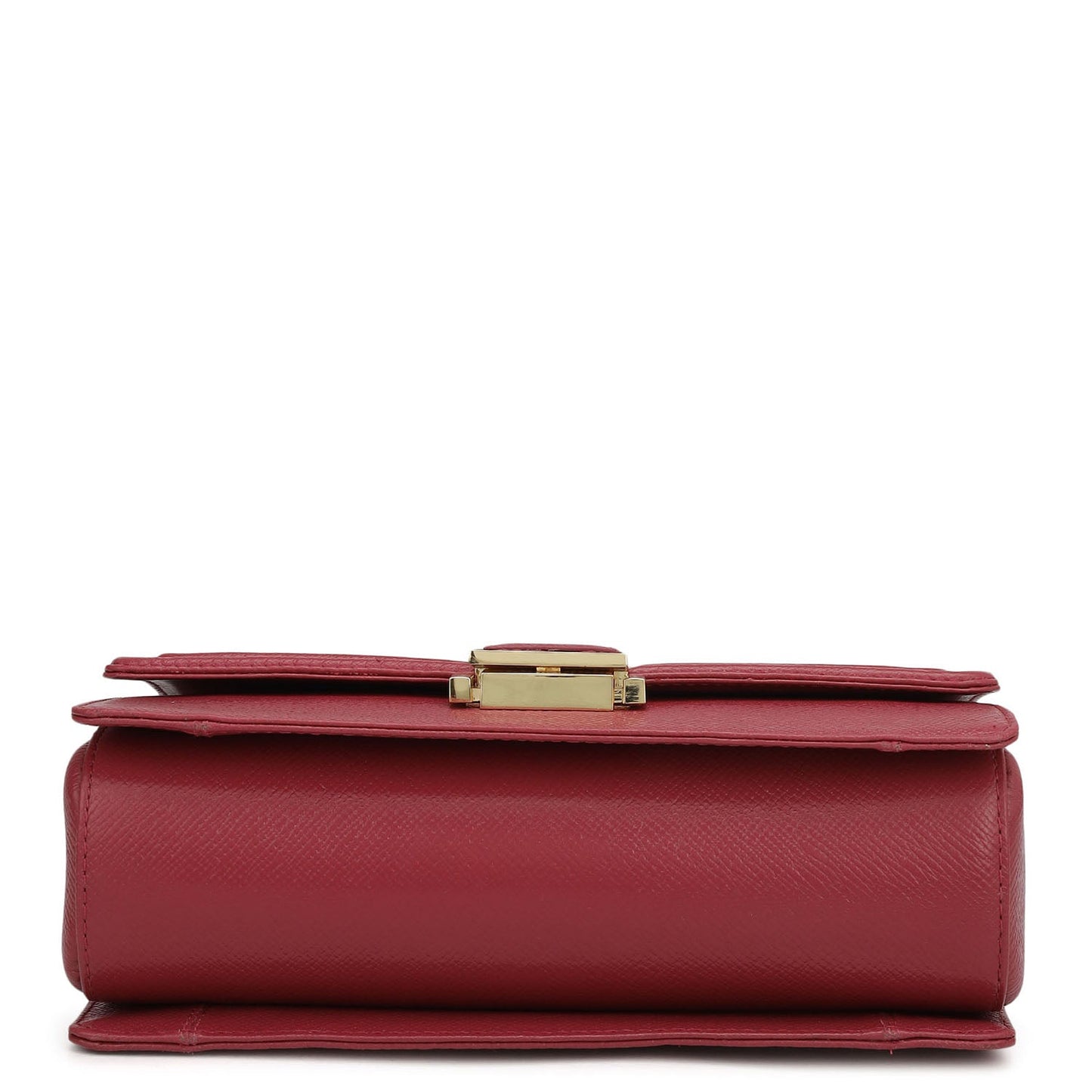 Small Croco Franzy Leather Satchel - Plumberry & Frost