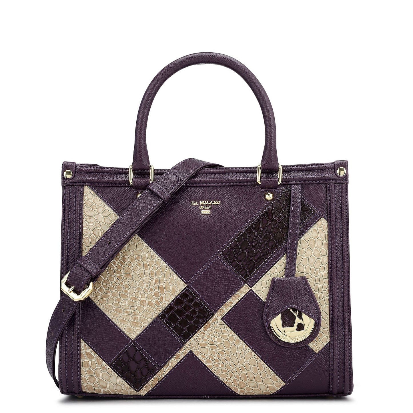 Modern Mosaic Franzy Leather Tote - Grapevine & Frost