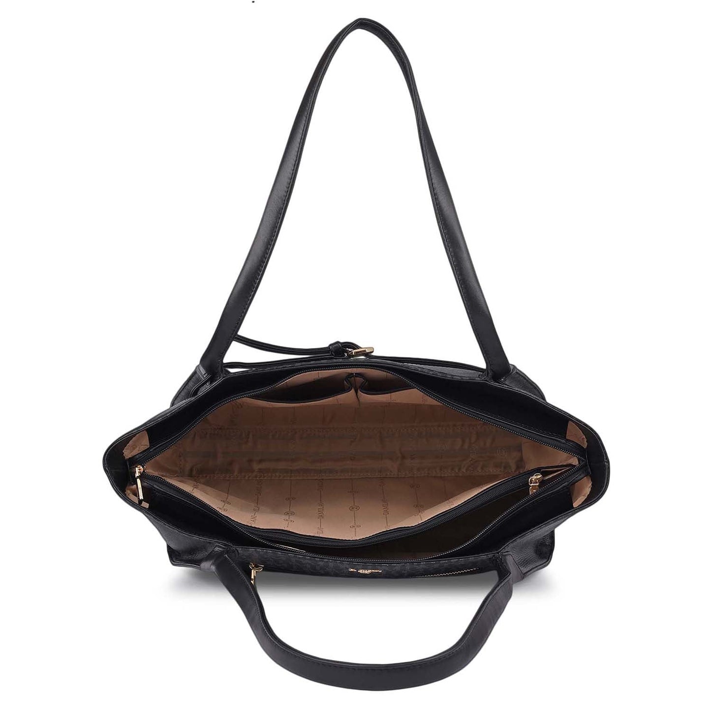 Allure Croco Franzy Leather Satchel - Black