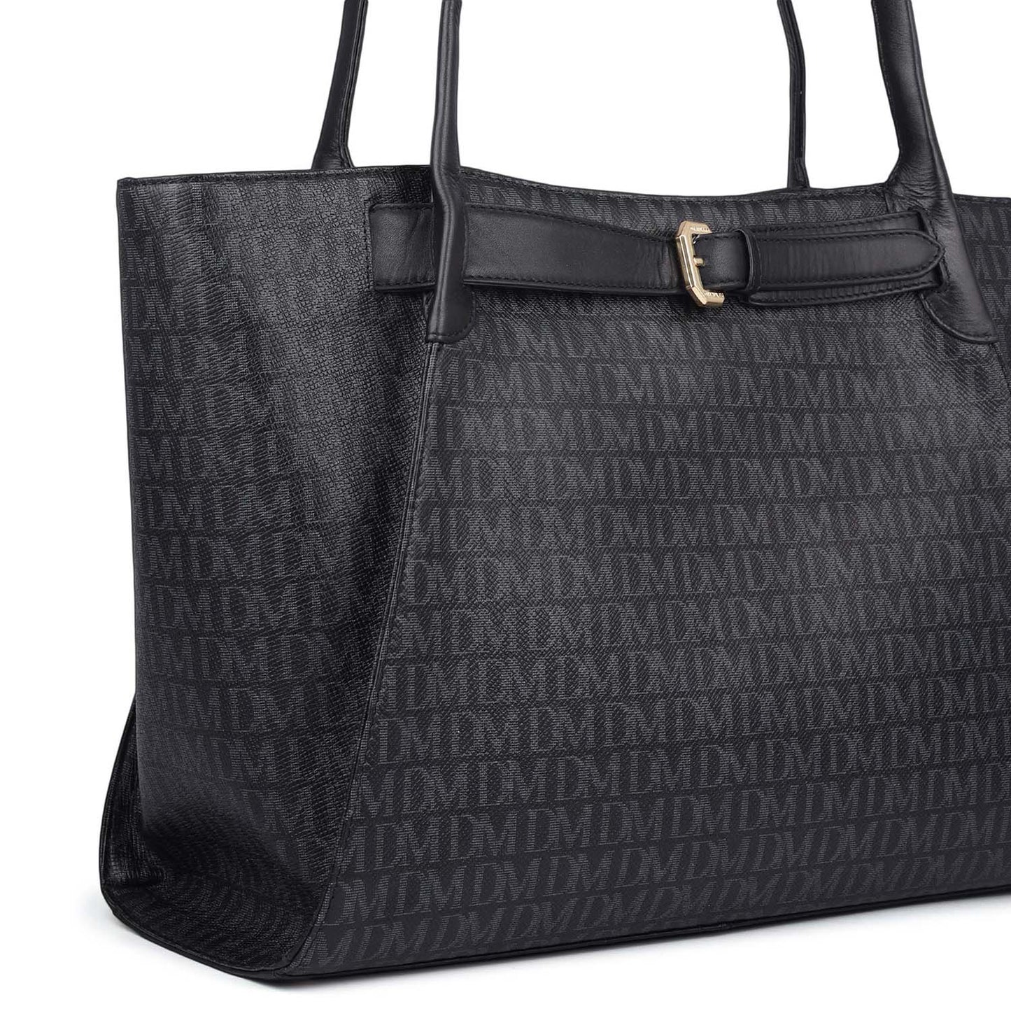 Allure Croco Franzy Leather Satchel - Black