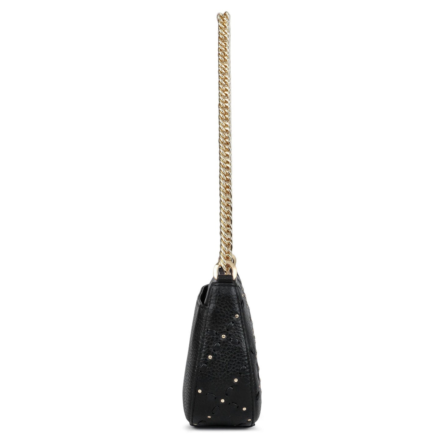 Serena Bunti Wax Leather Baguette - Black