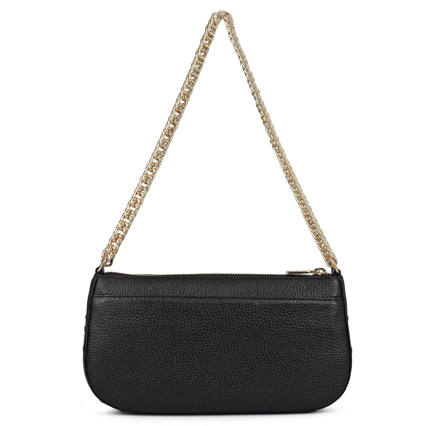 Serena Bunti Wax Leather Baguette - Black