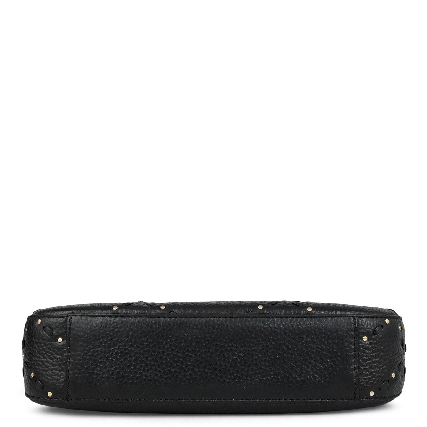 Serena Bunti Wax Leather Baguette - Black